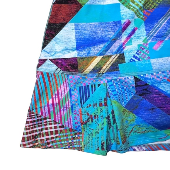 DONA JO DonaJo Jojo Skirt Skort Multicolored Abstract Print Size 1 Small 14.5" - Picture 5 of 7